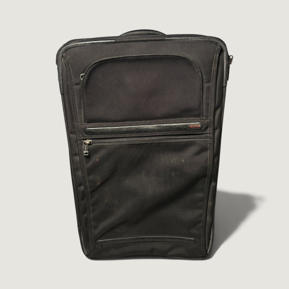 Tumi Alpha Black Ballistic Nylon Rolling Expandable Suitcase Upright Luggage